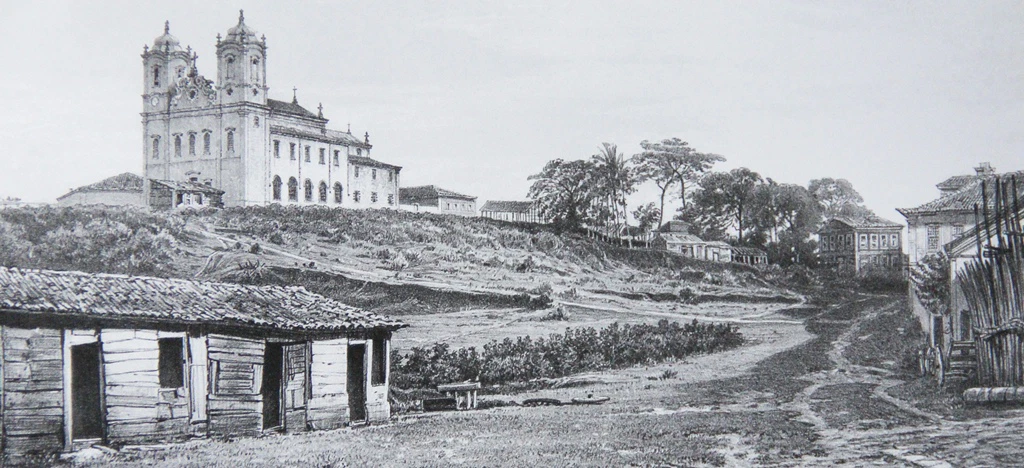 Igreja Do Bonfim E Seu Entorno Em Gravura De 1859